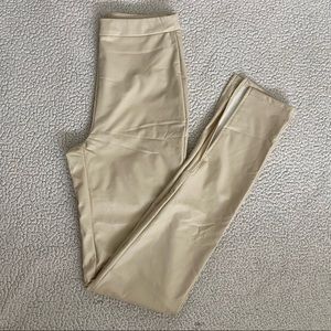 Zipper side split high waisted pants